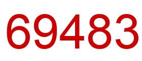 Number 69483 red image