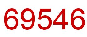 Number 69546 red image