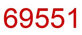 Number 69551 red image