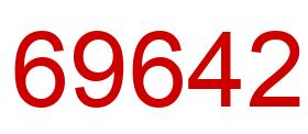 Number 69642 red image
