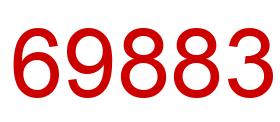 Number 69883 red image