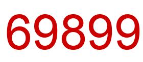 Number 69899 red image