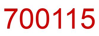 Número 700115 imagen rojo