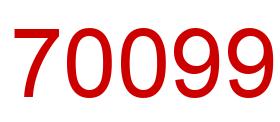Number 70099 red image