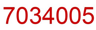 Number 7034005 red image