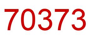 Number 70373 red image