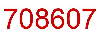 Number 708607 red image