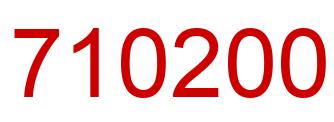 Number 710200 red image