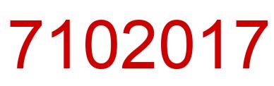 Número 7102017 imagen rojo