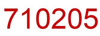 Number 710205 red image