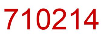 Number 710214 red image