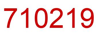 Número 710219 imagen rojo