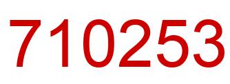Number 710253 red image