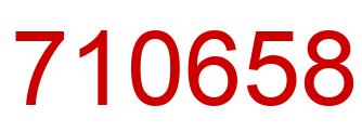 Number 710658 red image
