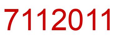Number 7112011 red image