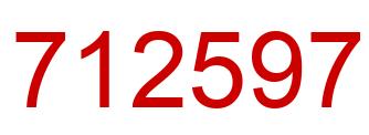 Number 712597 red image