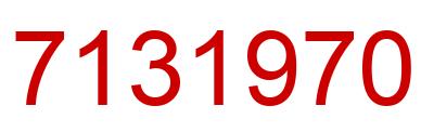 Number 7131970 red image