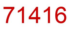 Number 71416 red image