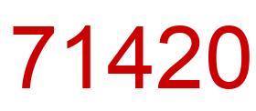 Number 71420 red image