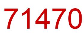 Number 71470 red image
