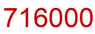 Number 716000 red image