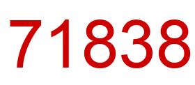 Number 71838 red image