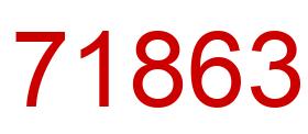 Number 71863 red image