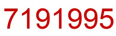 Número 7191995 imagen rojo