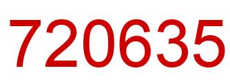 Número 720635 imagen rojo
