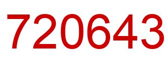 Número 720643 imagen rojo