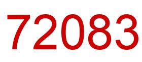 Number 72083 red image