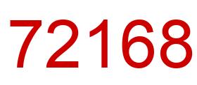 Number 72168 red image