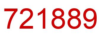 Number 721889 red image
