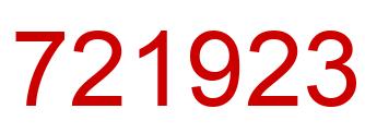 Number 721923 red image