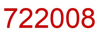 Number 722008 red image