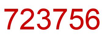 Number 723756 red image