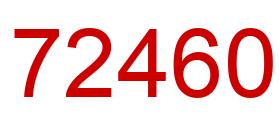 Número 72460 imagen rojo