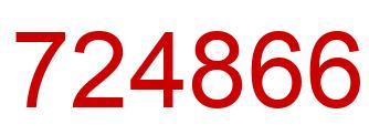 Number 724866 red image