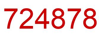 Number 724878 red image