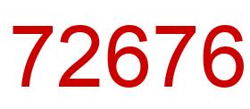 Number 72676 red image