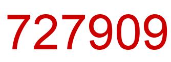 Number 727909 red image