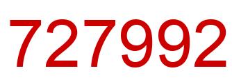 Number 727992 red image