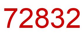 Number 72832 red image