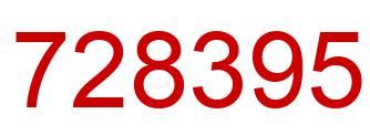 Number 728395 red image