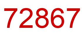 Number 72867 red image