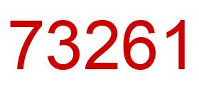 Number 73261 red image