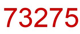 Number 73275 red image