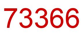 Number 73366 red image