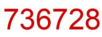 Number 736728 red image