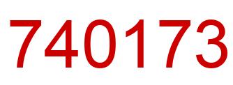 Number 740173 red image
